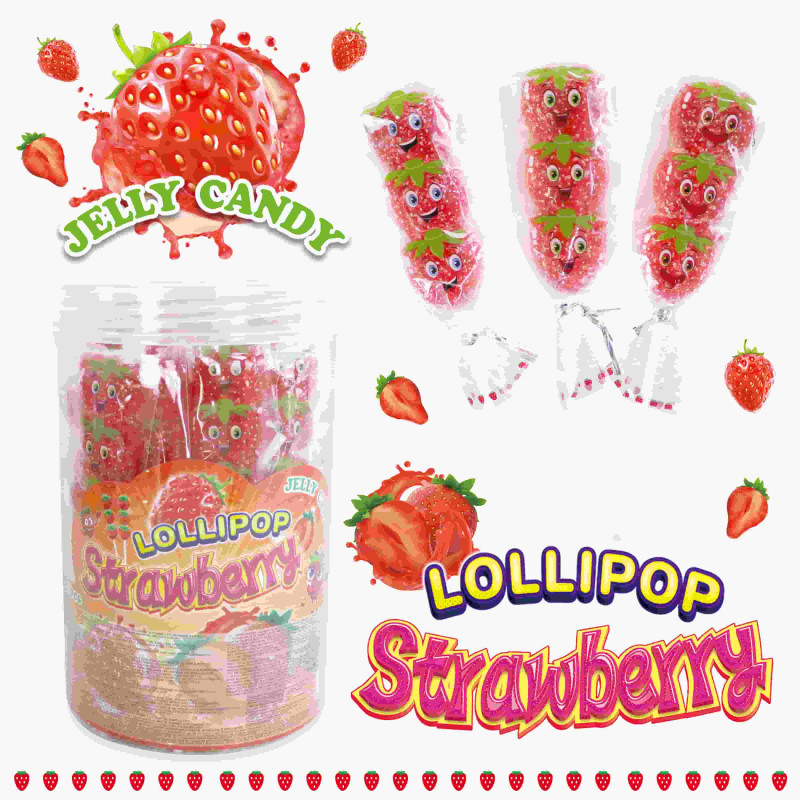 VAISIŲ SKONIO ŽELINUKAI JELLY STRAWBERRY 13G