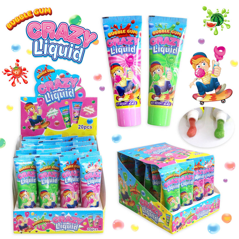 KRAMTOMOJI GUMA CRAZY LIQUID BUBBLE GUM 22G
