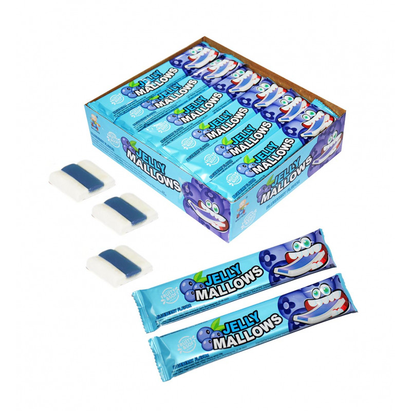 ZEFYRINIAI SALDAINIAI JELLY MALLOWS BLUEBERRY 16G