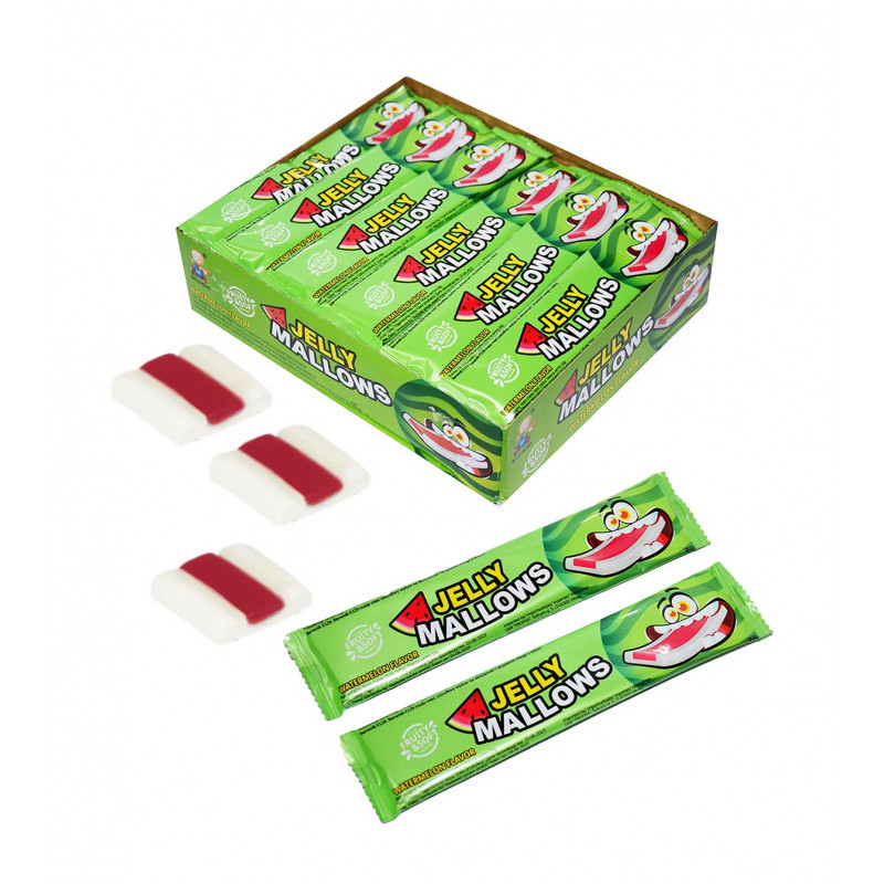 ZEFYRINIAI SALDAINIAI JELLY MALLOWS WATERMELON 16G