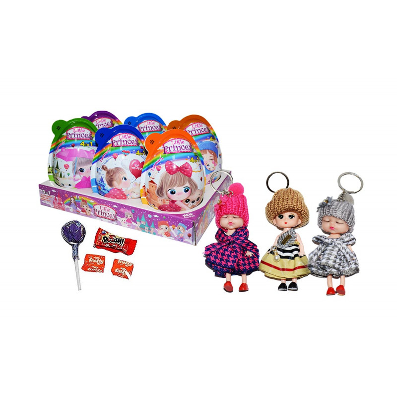 PLASTIKINĖ KIAUŠINIS SU SALDAINIAIS IR ŽAISLU LITTLE PRINCES 20G
