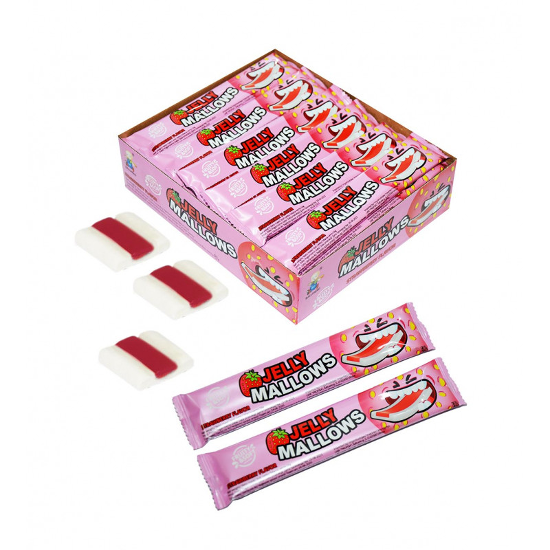 ZEFYRINIAI SALDAINIAI JELLY MALOWS STRAWBERRY 16G