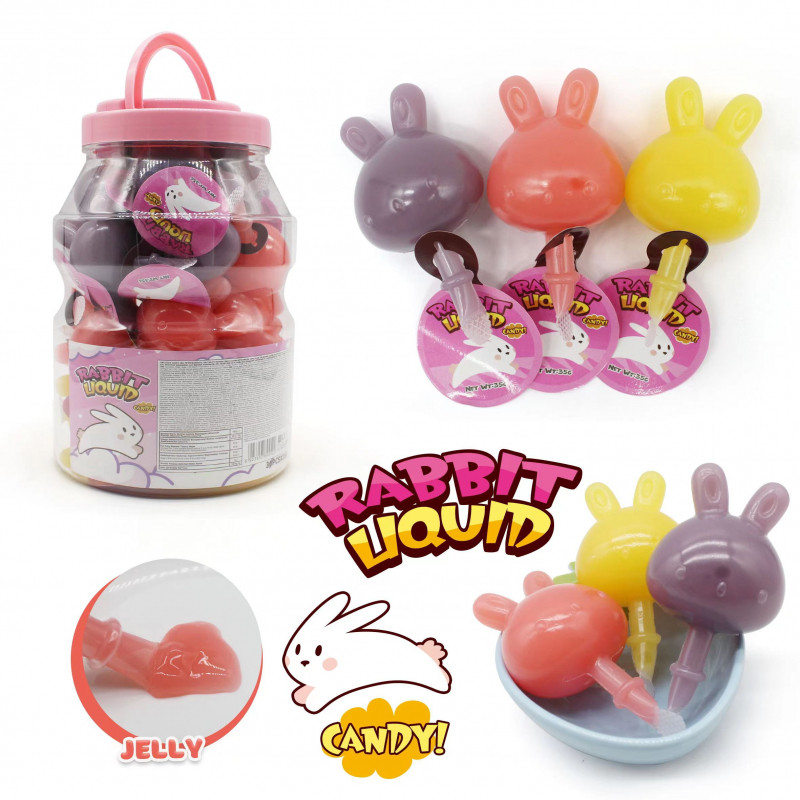 VAISIŲ SKONIO ŽELINUKAI RABBIT LIQUID 35G
