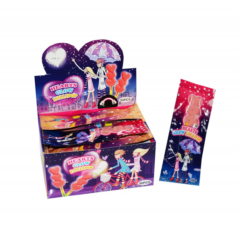 Ledinukai HEART LOLLIPOP WITH LIGHT 10 gr.