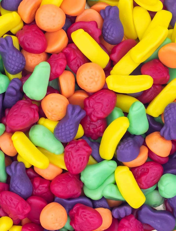 Mini vaisiai guminukai 100 gr.