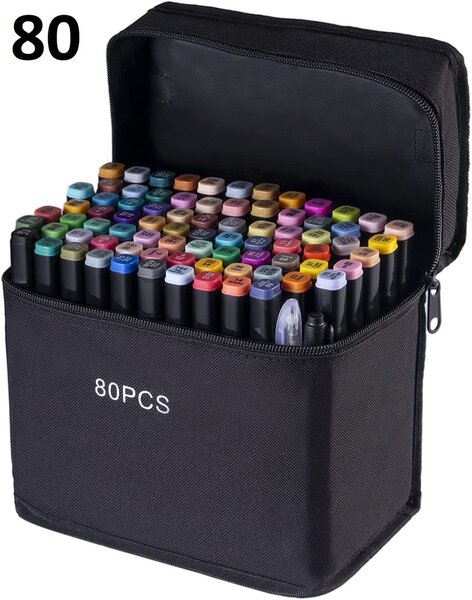 Flomasteriai - markeriai 80vnt.